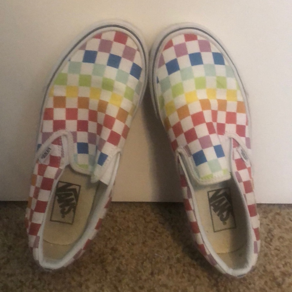 Rainbow Checkered Vans